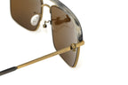 Alexander McQueen Men's Sunglasses Browline Bronze