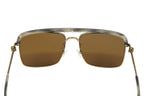 Alexander McQueen Men's Sunglasses Browline Bronze