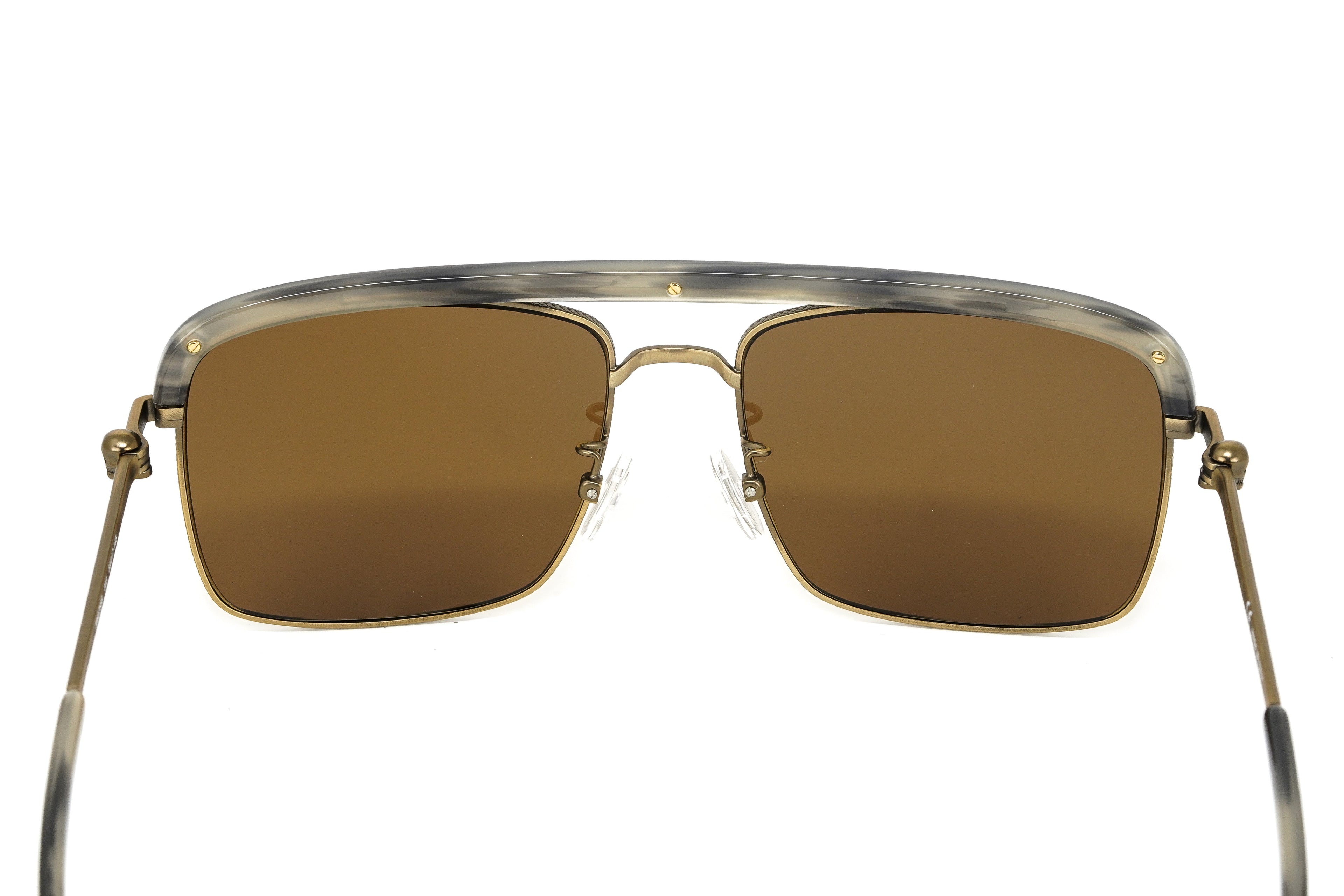 Alexander McQueen Men's Sunglasses Browline Bronze