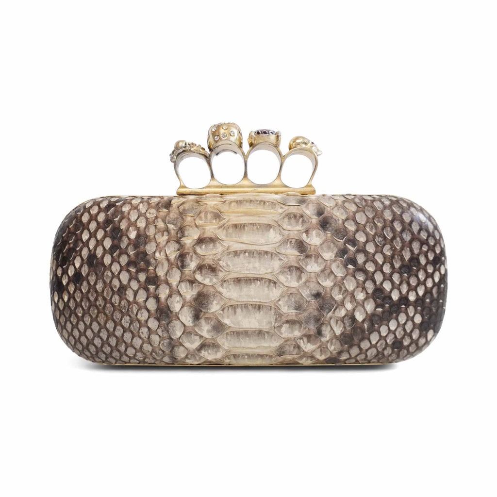 Alexander McQueen 'Knuckle' Snakeskin Clutch