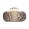 Alexander McQueen 'Knuckle' Snakeskin Clutch