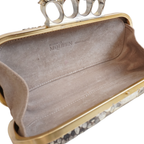 Alexander McQueen 'Knuckle' Snakeskin Clutch