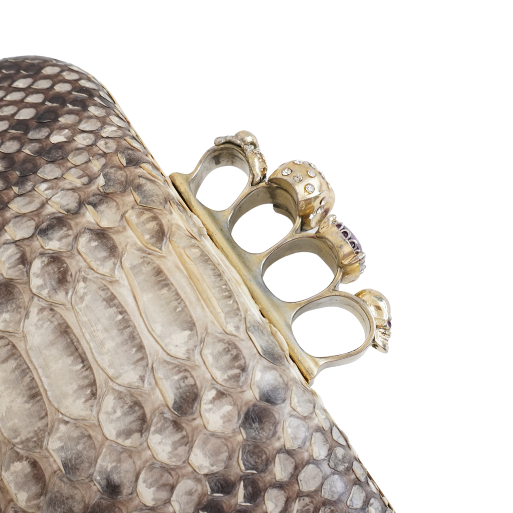 Alexander McQueen 'Knuckle' Snakeskin Clutch