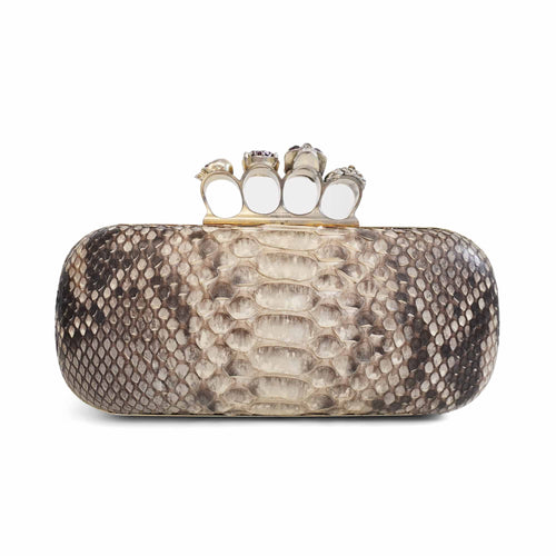 Alexander McQueen 'Knuckle' Snakeskin Clutch