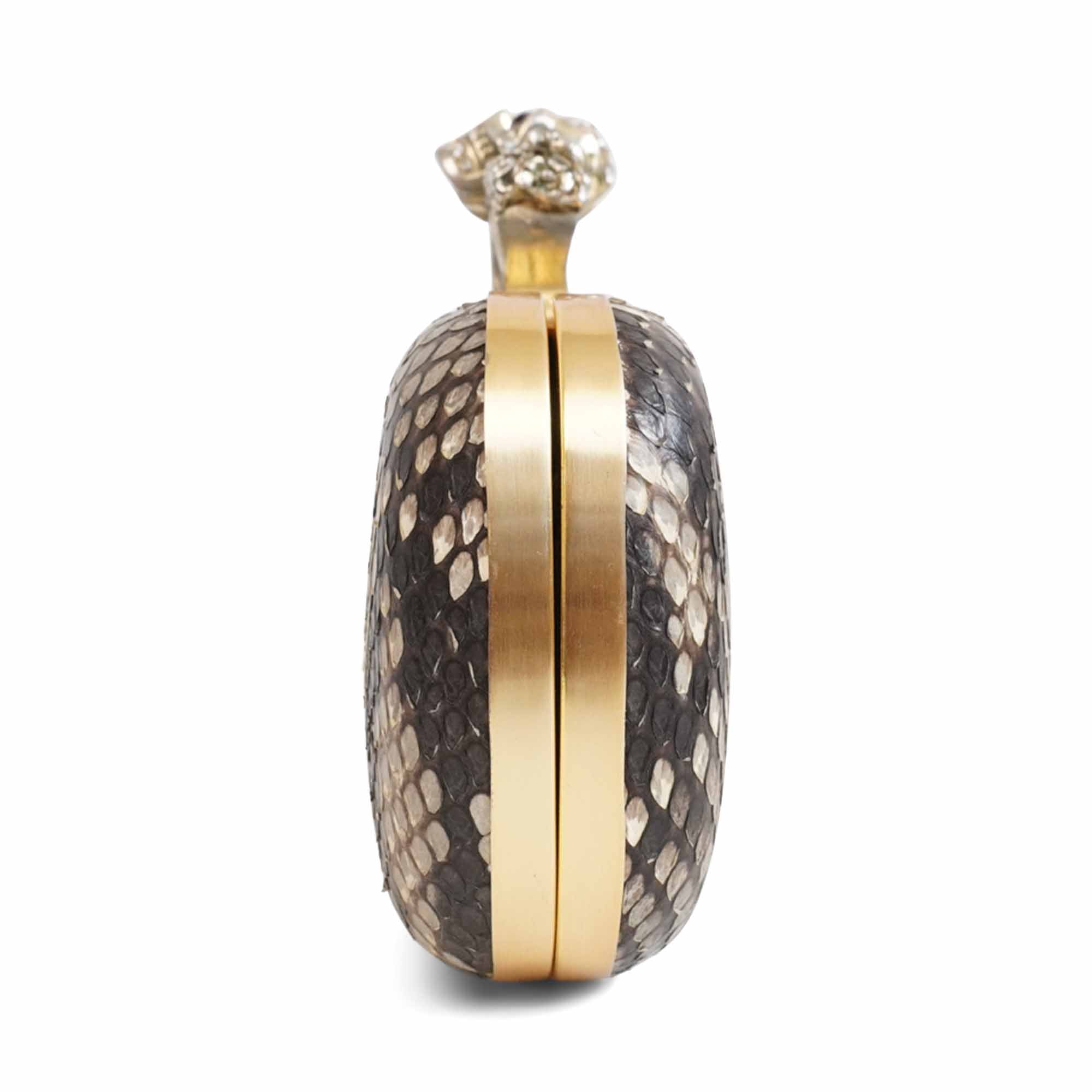 Alexander McQueen 'Knuckle' Snakeskin Clutch