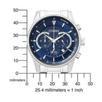 Citizen Chronograph Men's Watch 42mm Blue Dial Stainless Steel