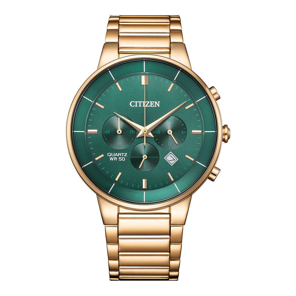 Citizen Men's Chronograph Watch 42mm Green Dial