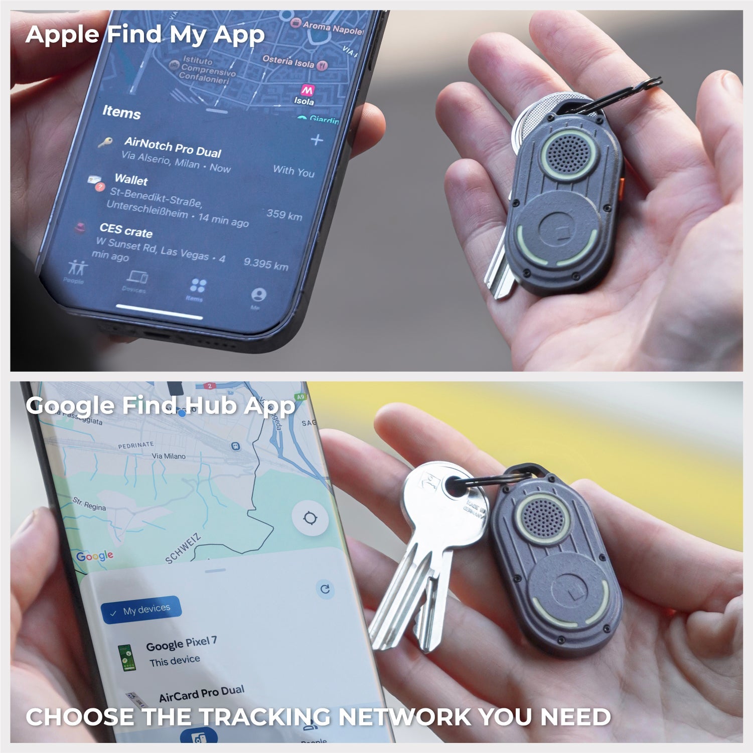 AirNotch™ Pro Dual - Apple+Android Bluetooth tracker