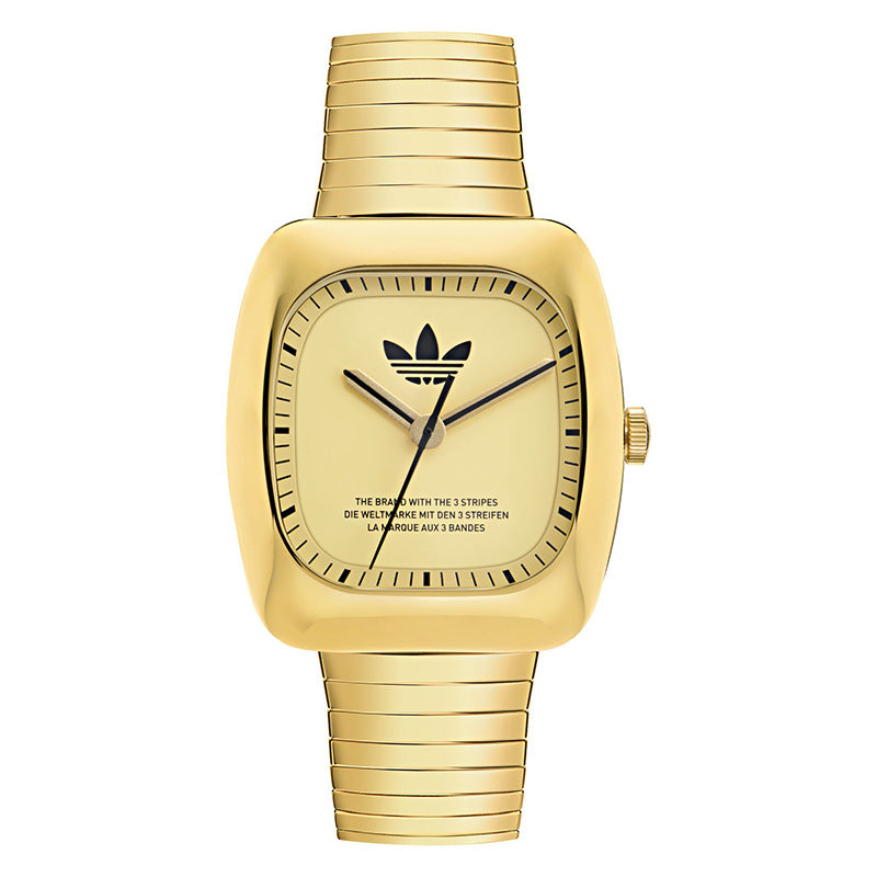 Adidas Originals Retro Wave One Unisex Gold Watch