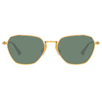 Alessandra Rich x Linda Farrow Gold/Green Sunglasses