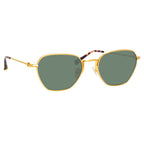 Alessandra Rich x Linda Farrow Gold/Green Sunglasses