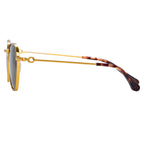Alessandra Rich x Linda Farrow Gold/Green Sunglasses