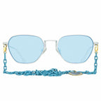 Alessandra Rich x Linda Farrow White Blue Women's Sunglasses