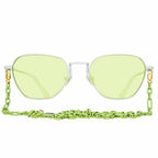 Alessandra Rich Ladies Rectangular Green Sunglasses