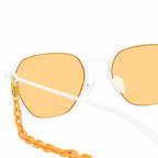 Alessandra Rich x Linda Farrow Orange Women’s Sunglasses