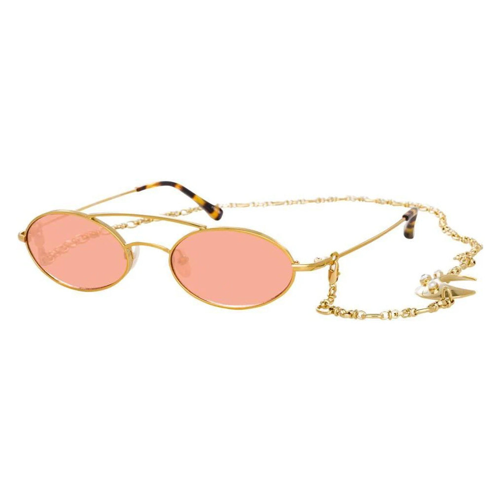 Alessandra Rich X Linda Farrow Pink Women's Sunglasses