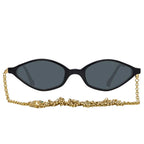 Alessandra Rich X Linda Farrow Black Women's Sunglasses
