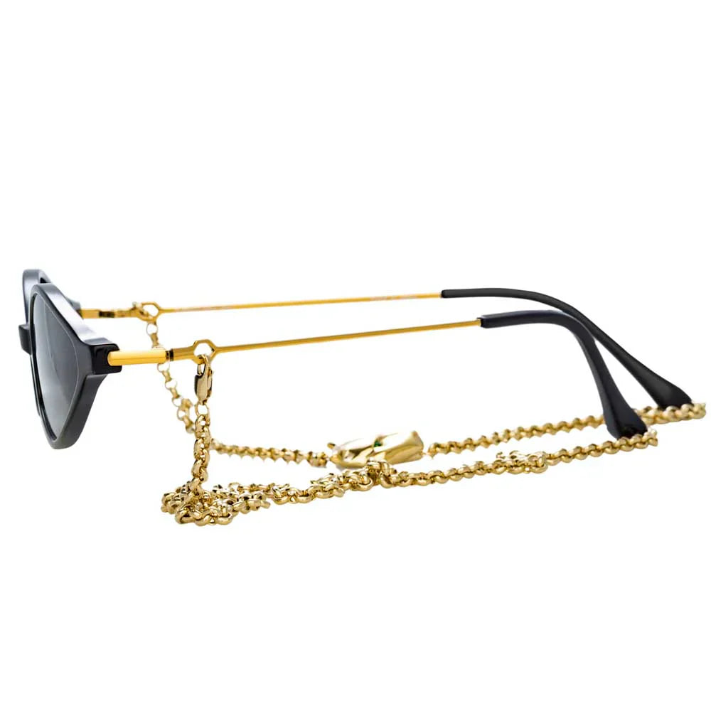 Alessandra Rich X Linda Farrow Black Women's Sunglasses