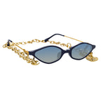 Alessandra Rich Ladies Cat Eye Blue Sunglasses