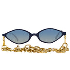 Alessandra Rich Ladies Cat Eye Blue Sunglasses