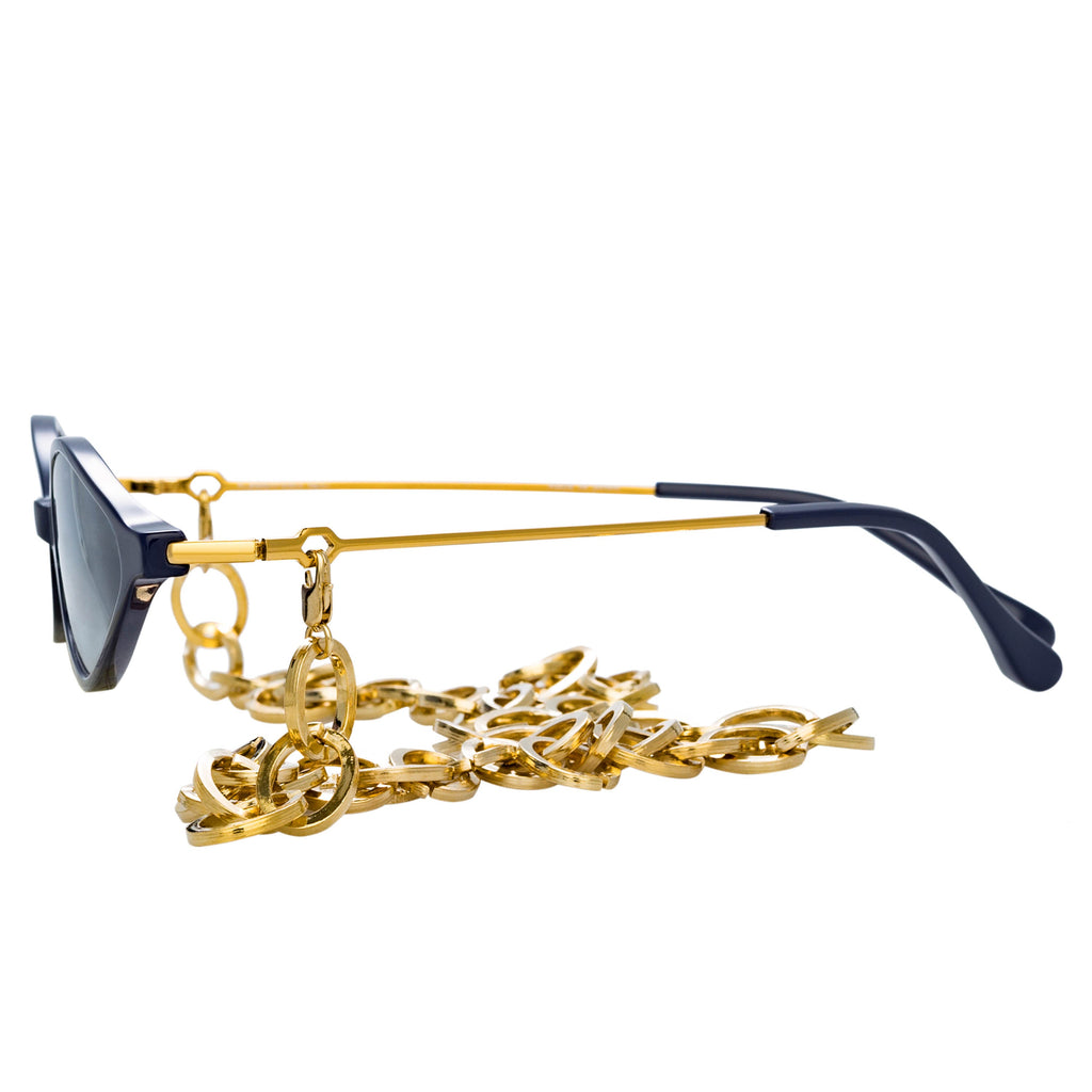 Alessandra Rich Ladies Cat Eye Blue Sunglasses