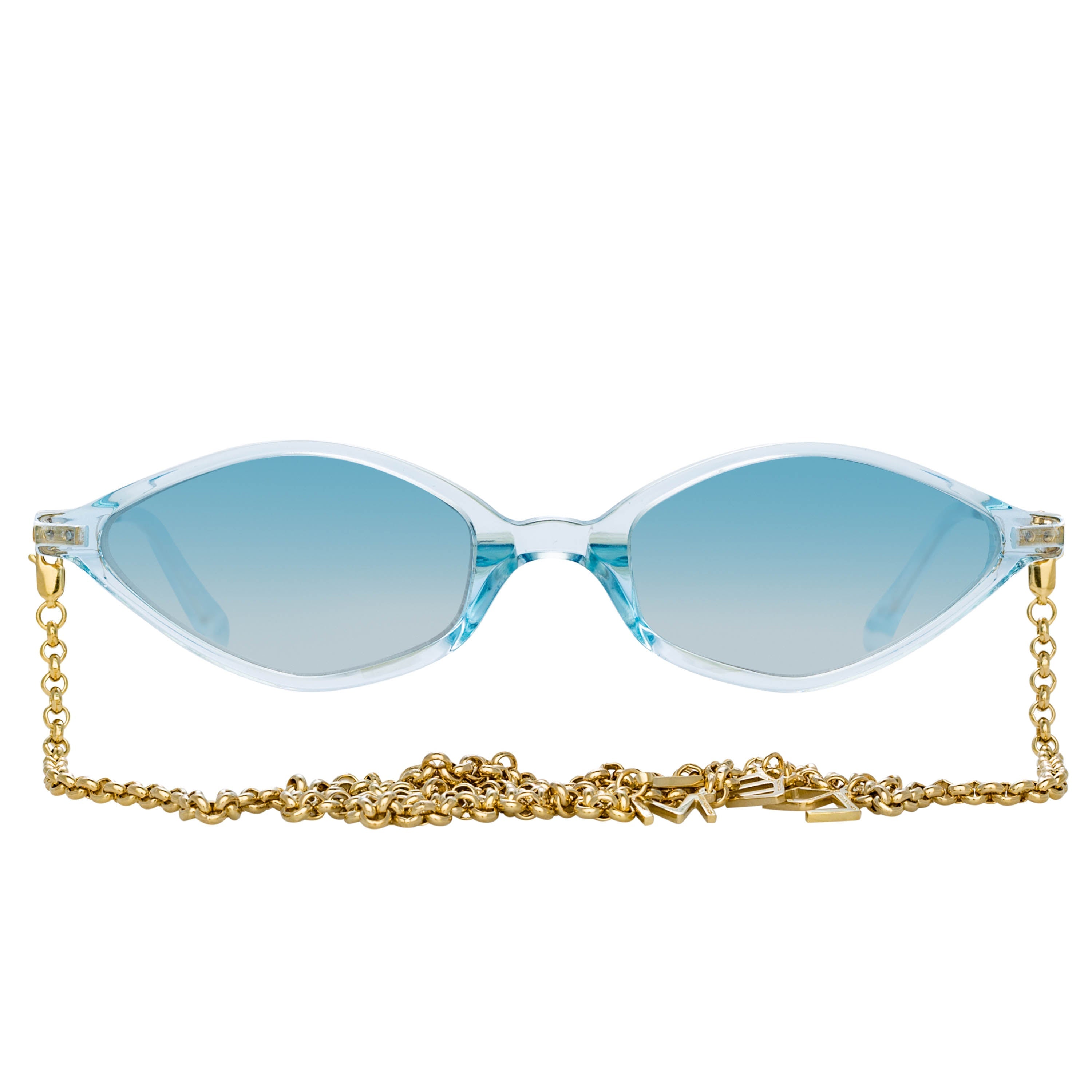 Alessandra Rich Ladies Angular Blue Sunglasses