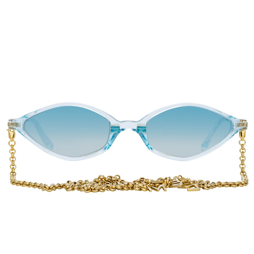 Alessandra Rich Ladies Angular Blue Sunglasses