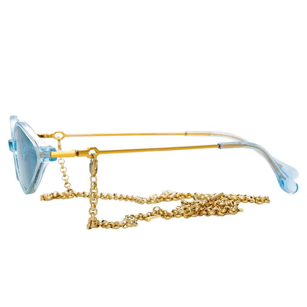 Alessandra Rich Ladies Angular Blue Sunglasses
