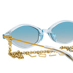 Alessandra Rich Ladies Angular Blue Sunglasses