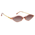 Alessandra Rich Ladies Angular Brown Sunglasses