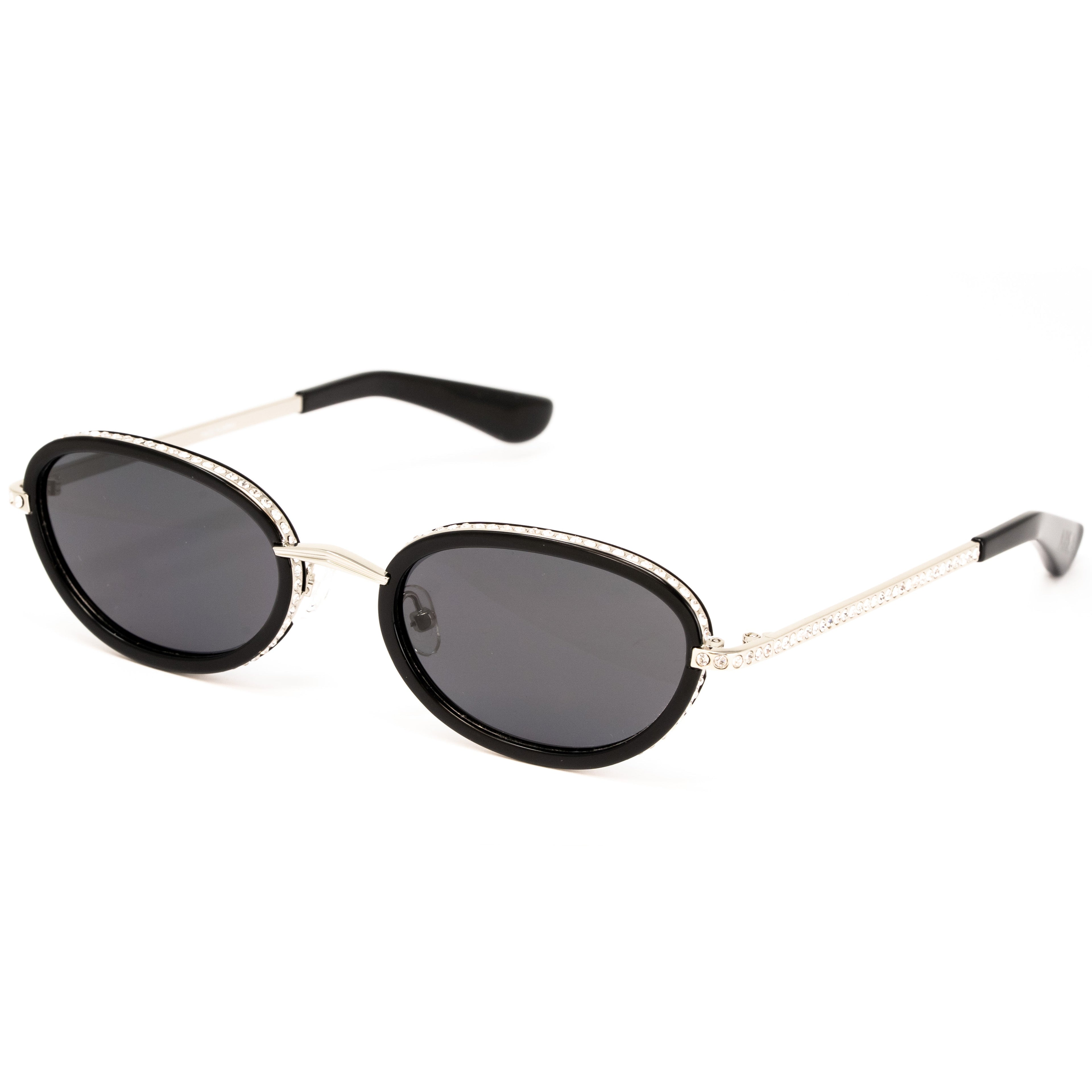 Area Nyc x Linda Farrow Black And Crystal Sunglasses
