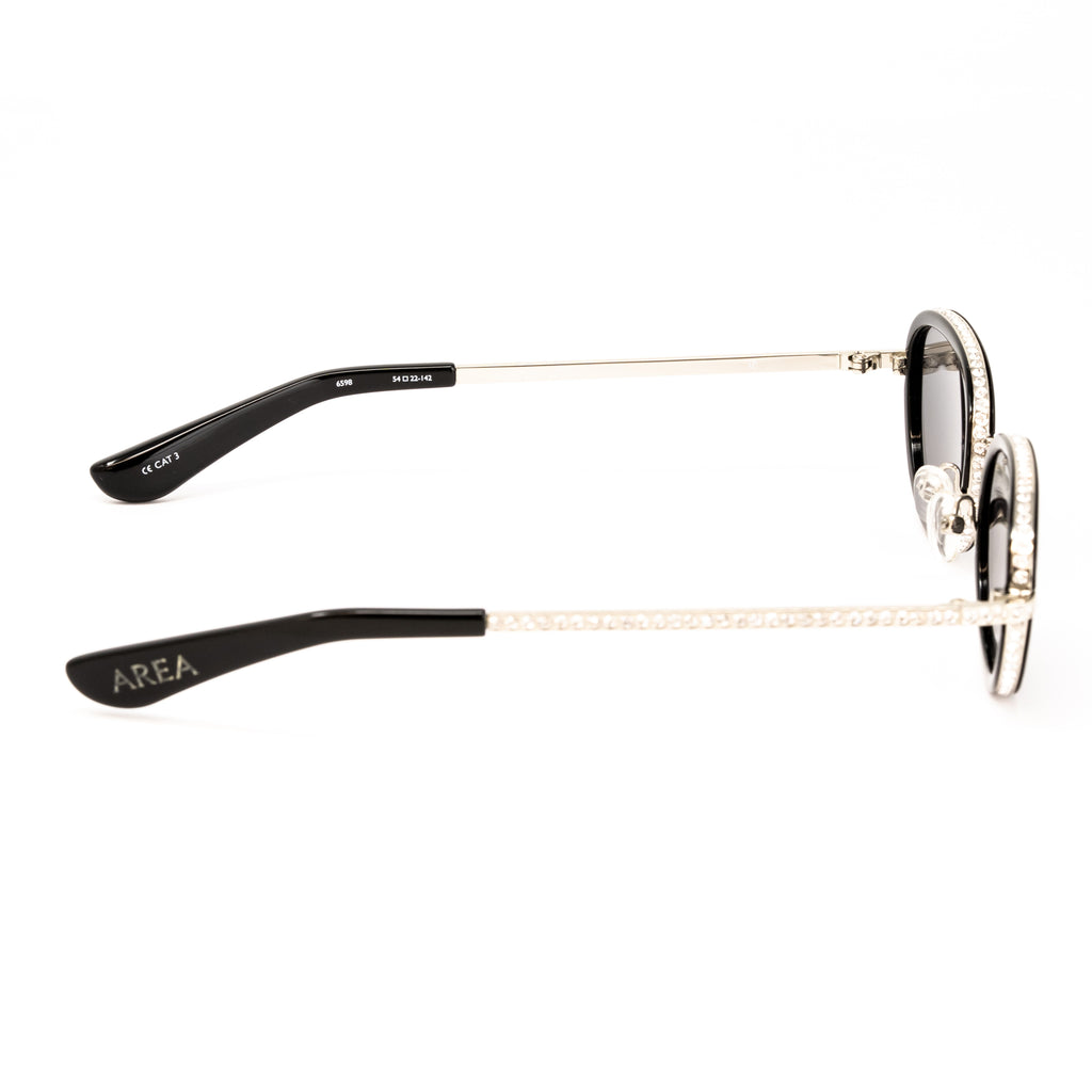 Area Nyc x Linda Farrow Black And Crystal Sunglasses
