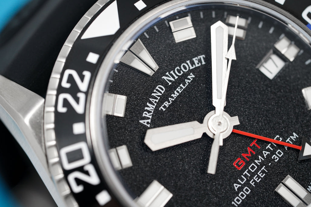 Armand Nicolet JS9-41 GMT Black 41MM Stainless Steel