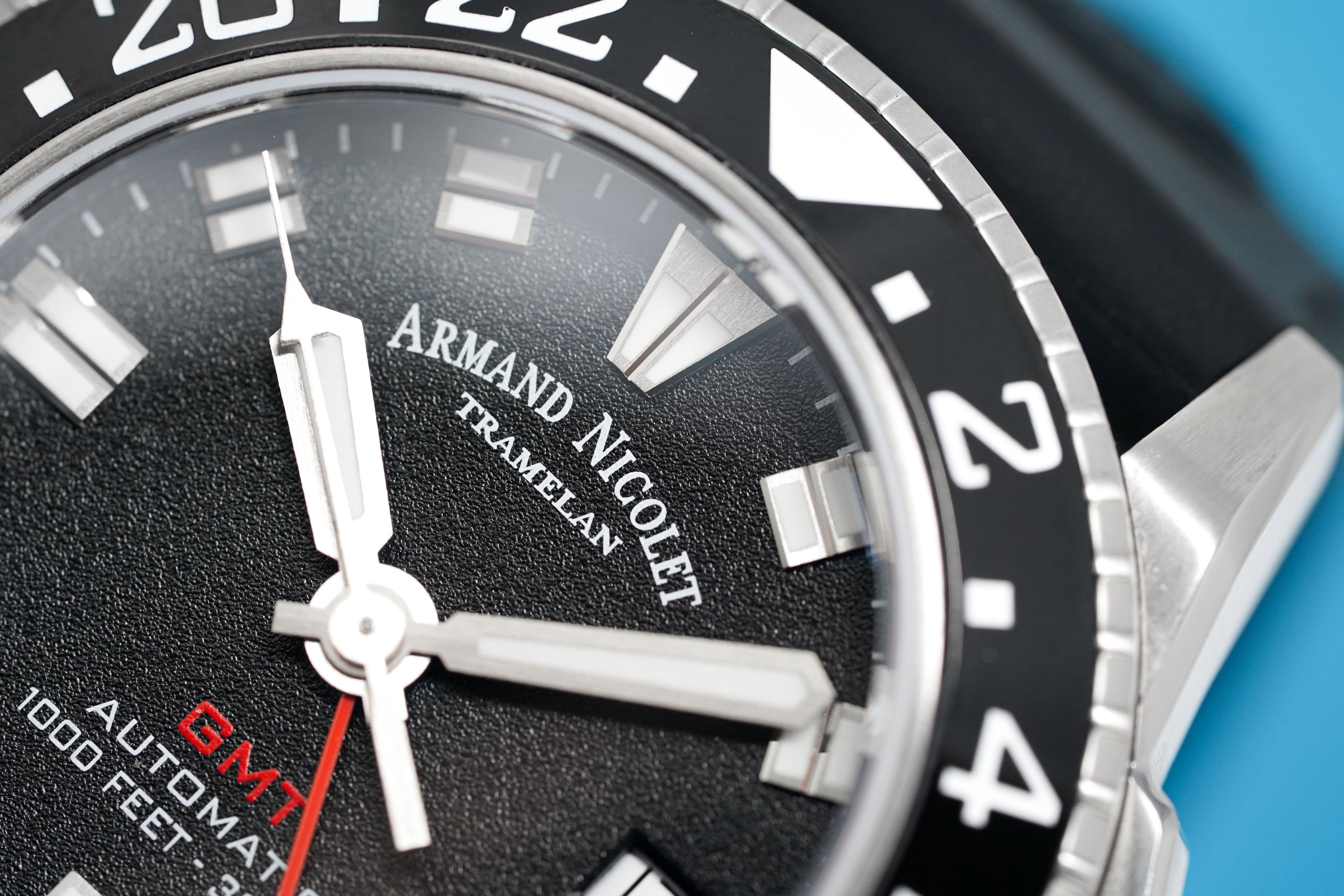 Armand Nicolet JS9-41 GMT Black 41MM Stainless Steel