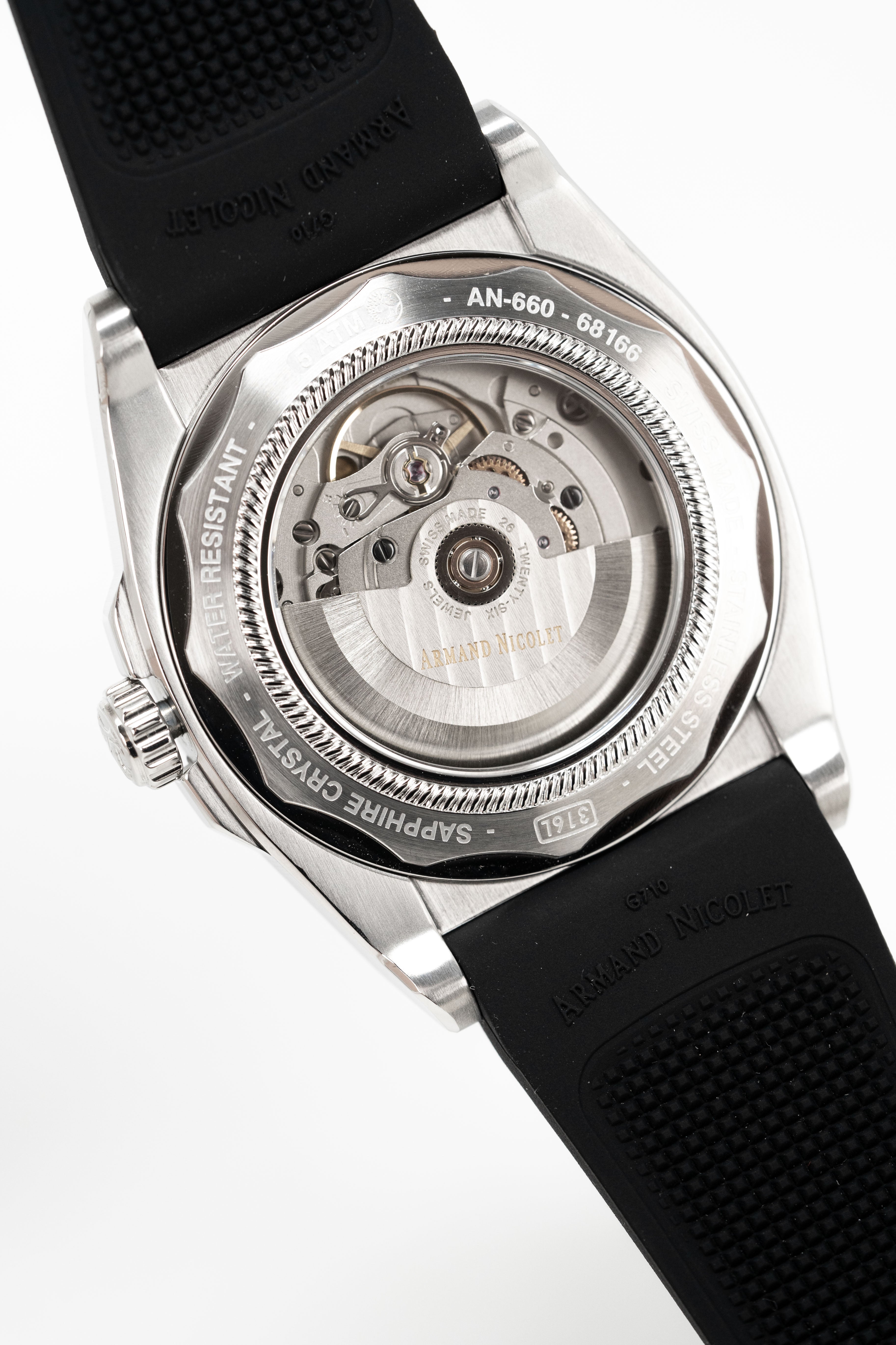 Armand Nicolet Men's Watch J09-3 Black Rubber