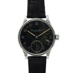 Portugieser | 42mm, Alligator Leather Strap, Black Dial
