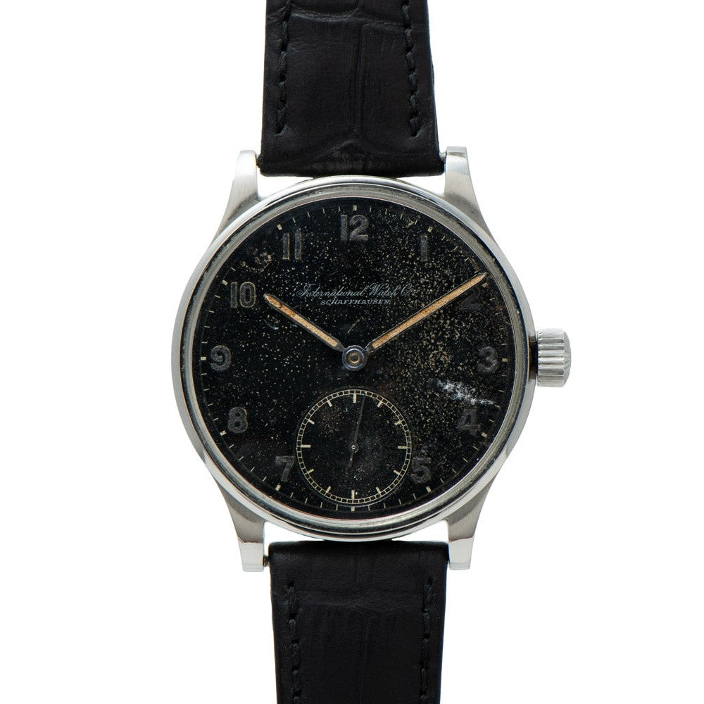 Portugieser | 42mm, Alligator Leather Strap, Black Dial
