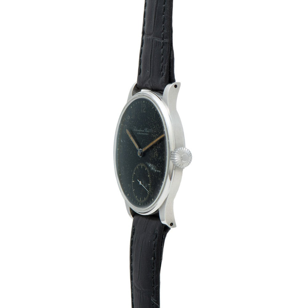 Portugieser | 42mm, Alligator Leather Strap, Black Dial