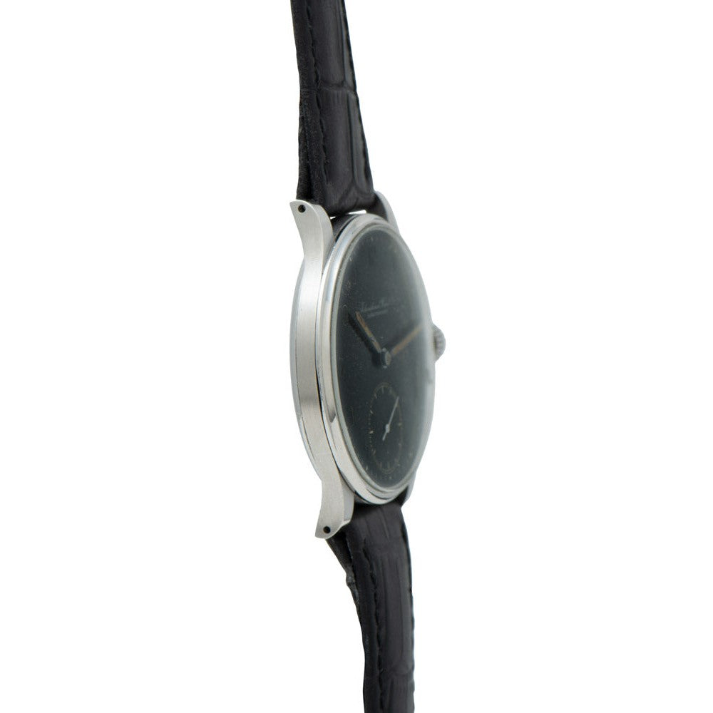 Portugieser | 42mm, Alligator Leather Strap, Black Dial
