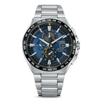 Citizen Men's Watch Chronograph Radio Controlled Eco-Drive Titanium Blue AT8234-85L