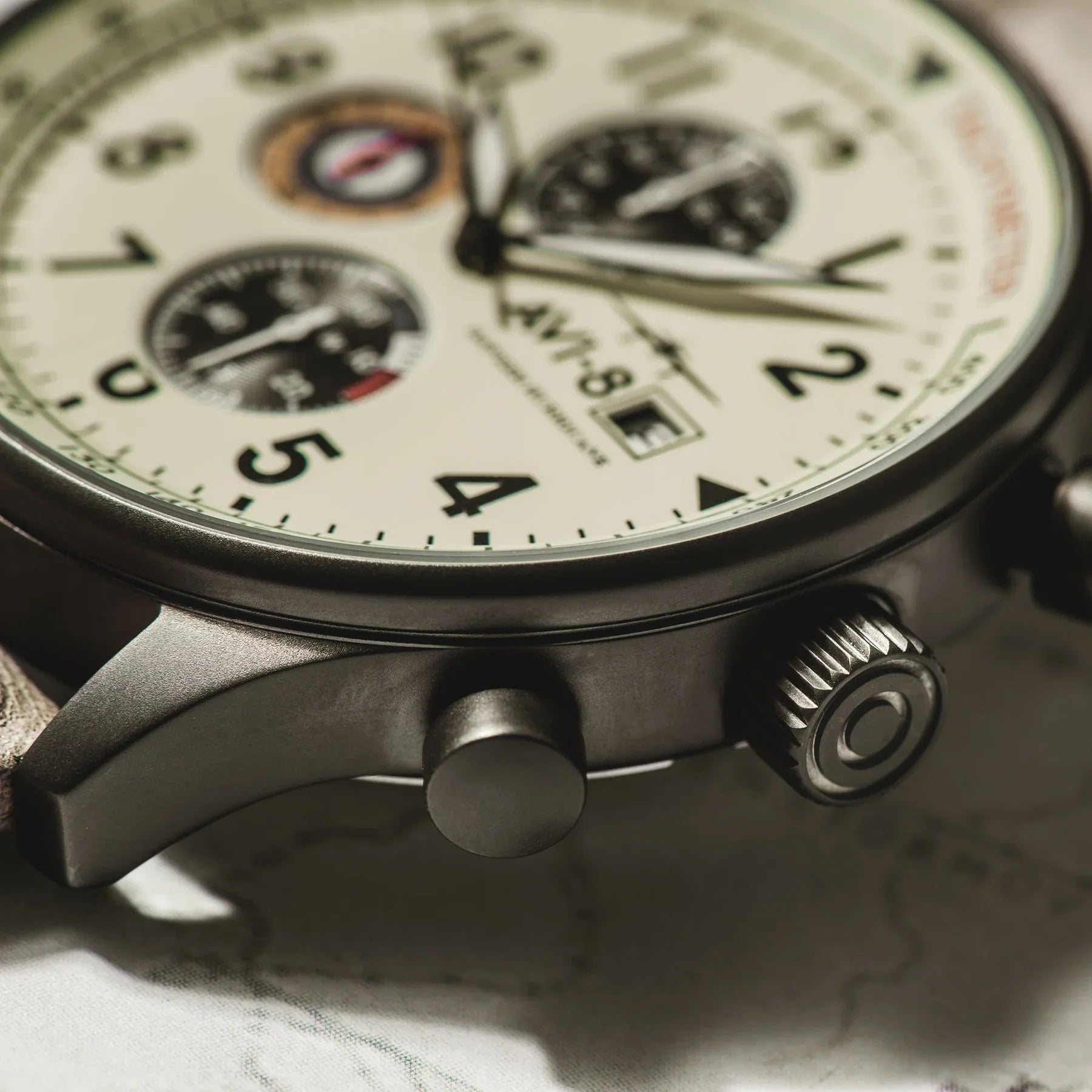 AVI-8 Hawker Hurricane Classic Chronograph Beige Watch