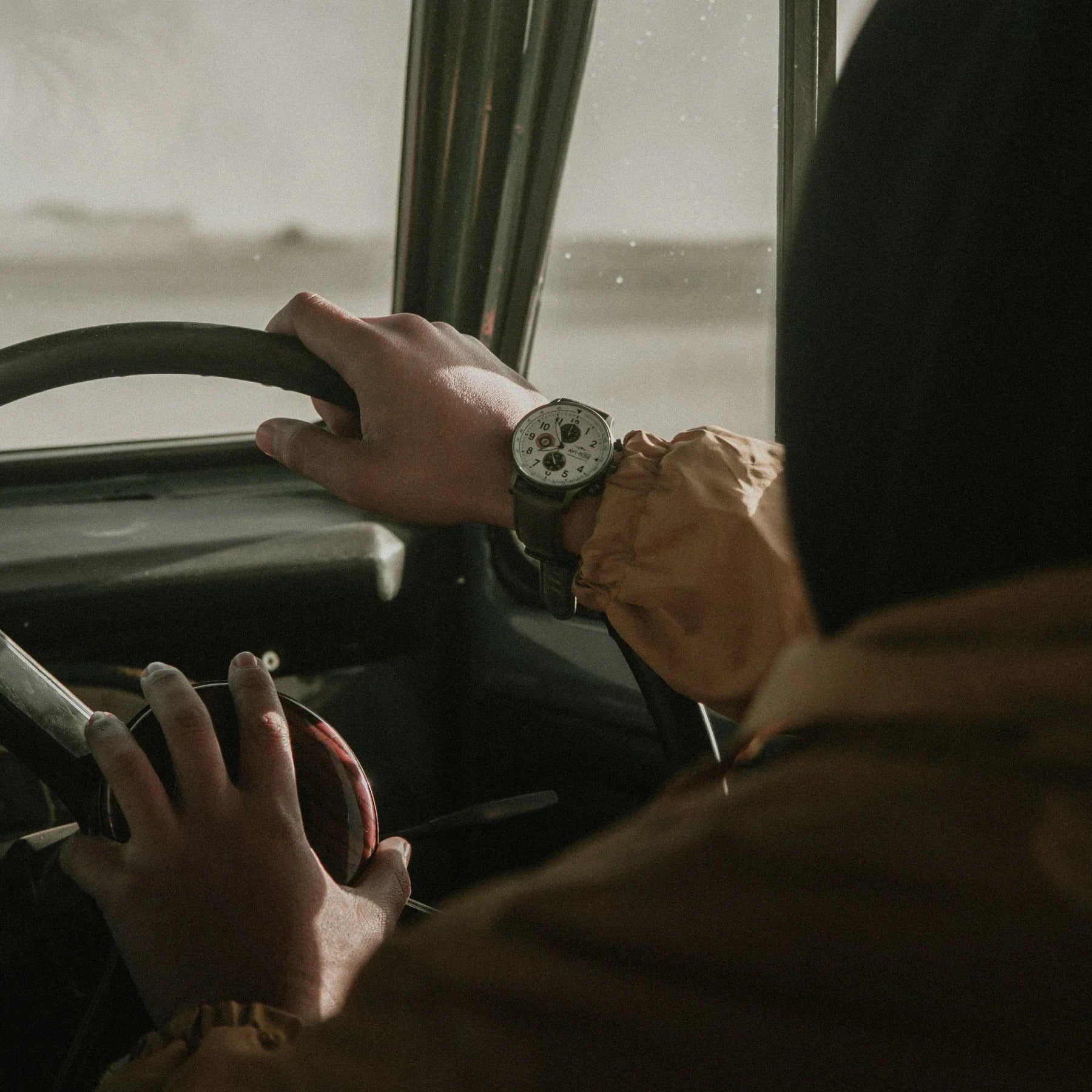 AVI-8 Hawker Hurricane Classic Chronograph Beige Watch