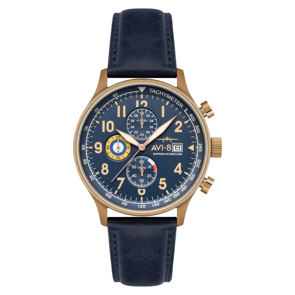 AVI-8 Hawker Hurricane Blue Dial Chronograph Watch