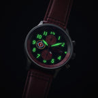 AVI-8 Hawker Hurricane Chronograph Black Dial Red Strap Watch