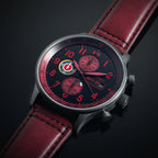 AVI-8 Hawker Hurricane Chronograph Black Dial Red Strap Watch