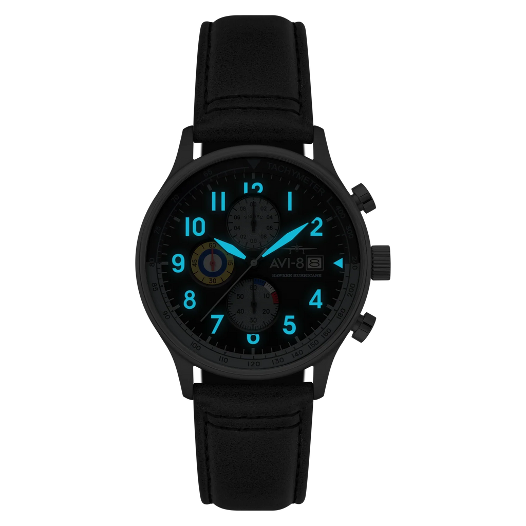 AVI-8 Hawker Hurricane Classic Chronograph Grey Black Watch