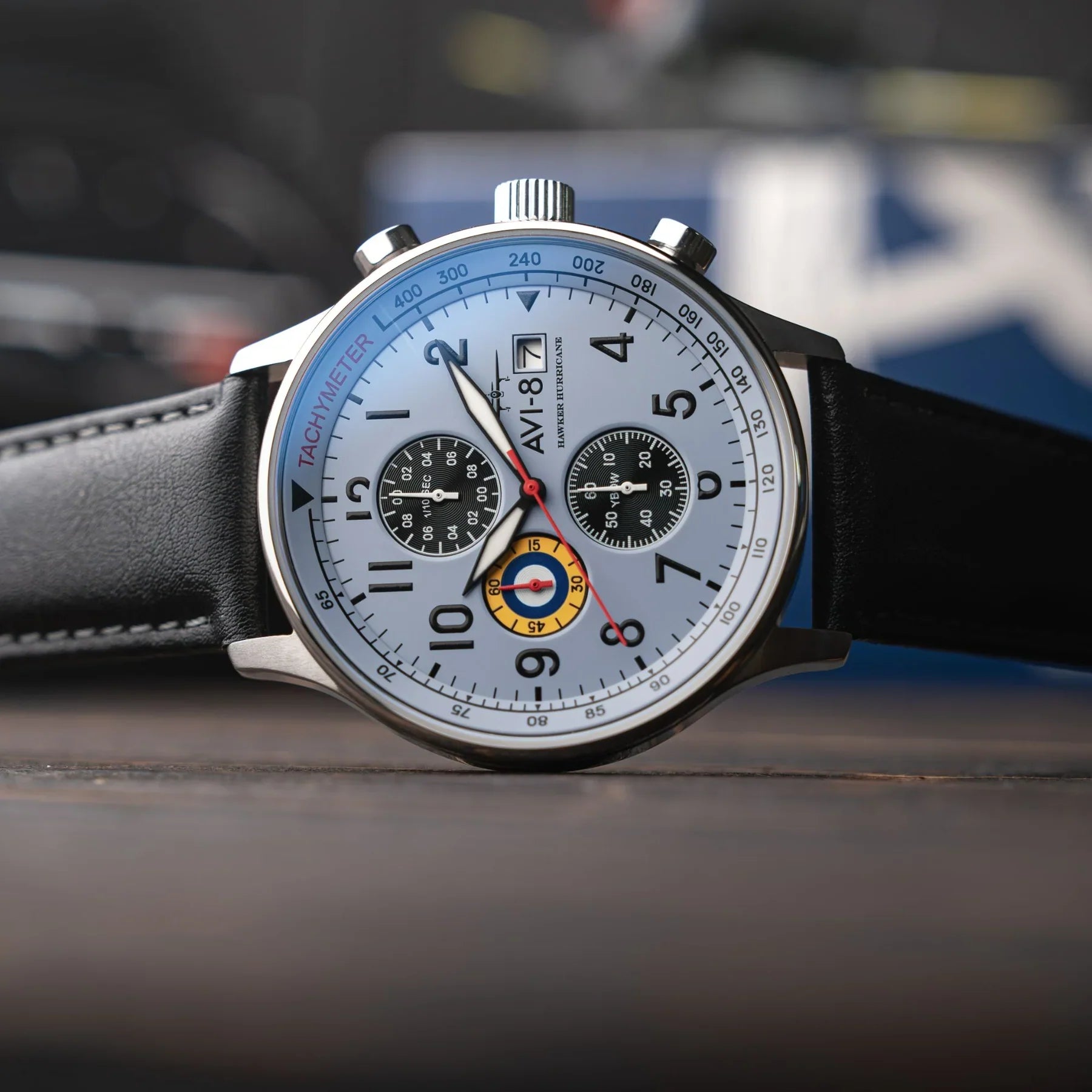 AVI-8 Hawker Hurricane Classic Chronograph White Watch