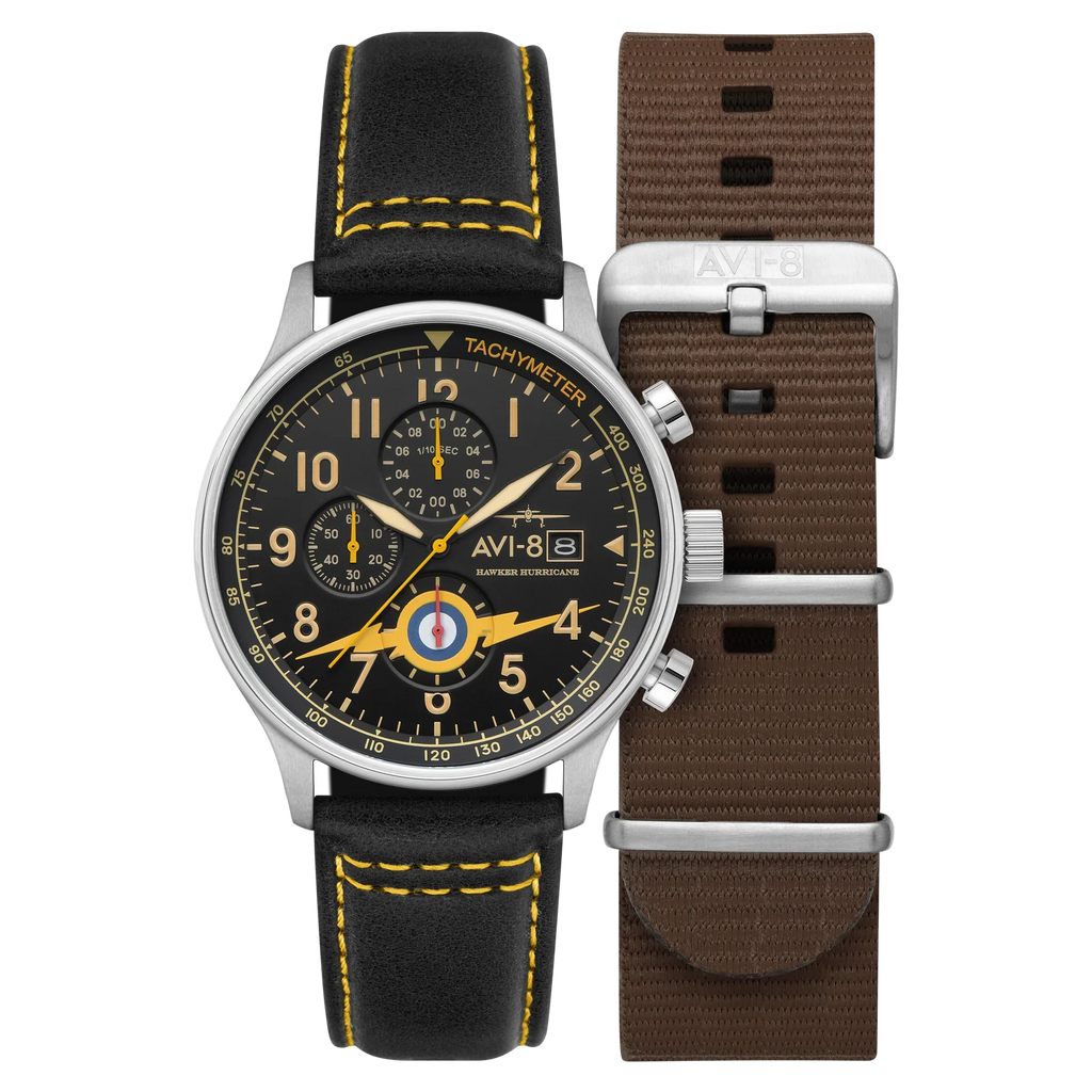 AVI-8 Hawker Hurricane Classic Chronograph Orange Watch