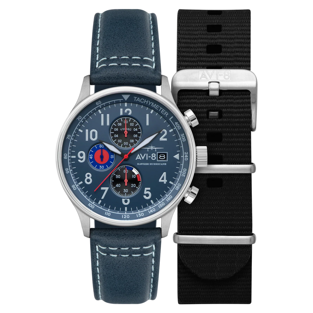 AVI-8 Hawker Hurricane Classic Chronograph Blue Watch