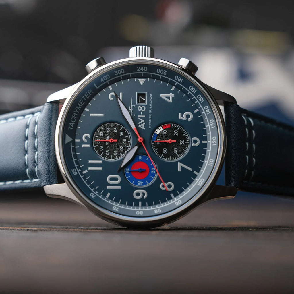 AVI-8 Hawker Hurricane Classic Chronograph Blue Watch